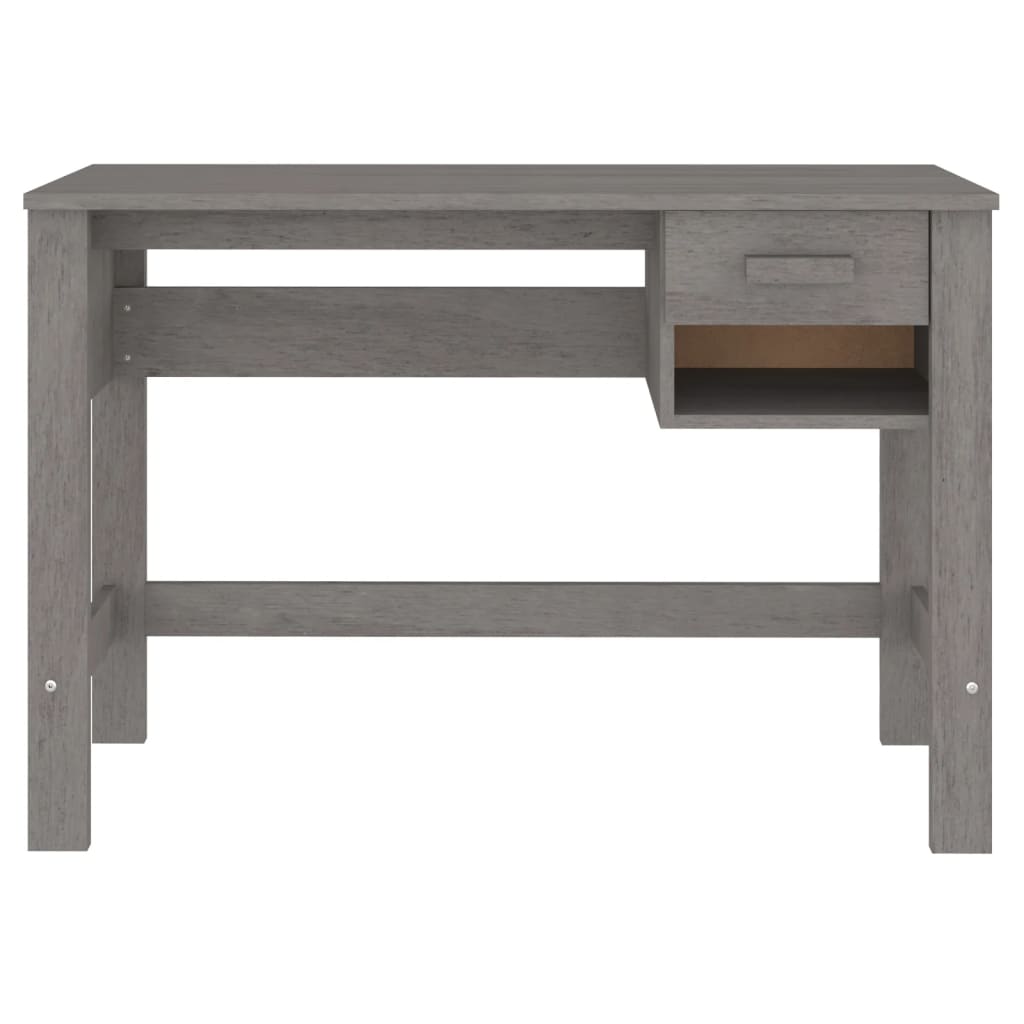 Bureau，Table de travail，Table d'étude HAMAR Gris clair 110x40x75 cm Bois massif de pin CWV47265 - 5