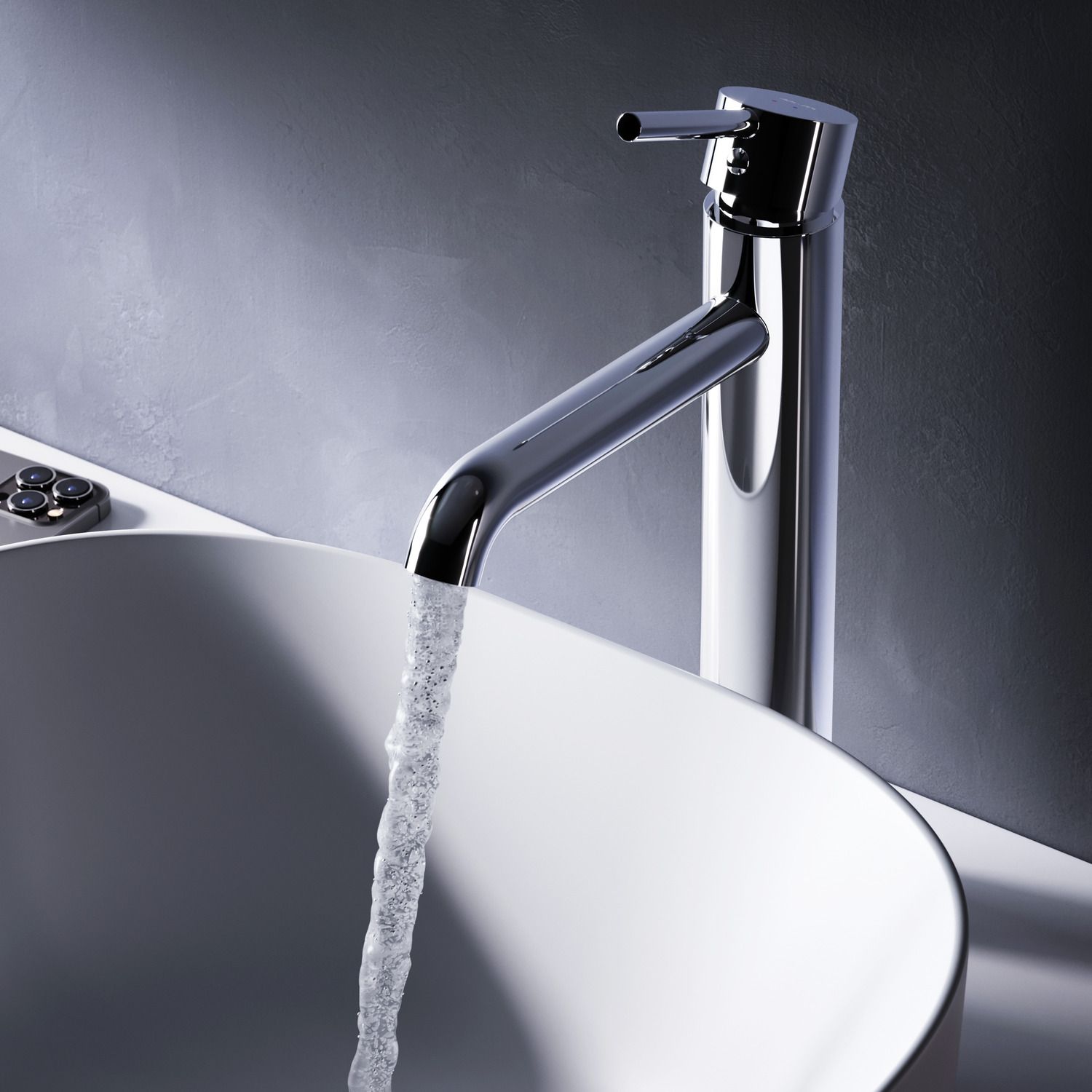 Mitigeur de lavabo, Robinet de Lavabo, Robinet Salle de Bain, Chromé ...