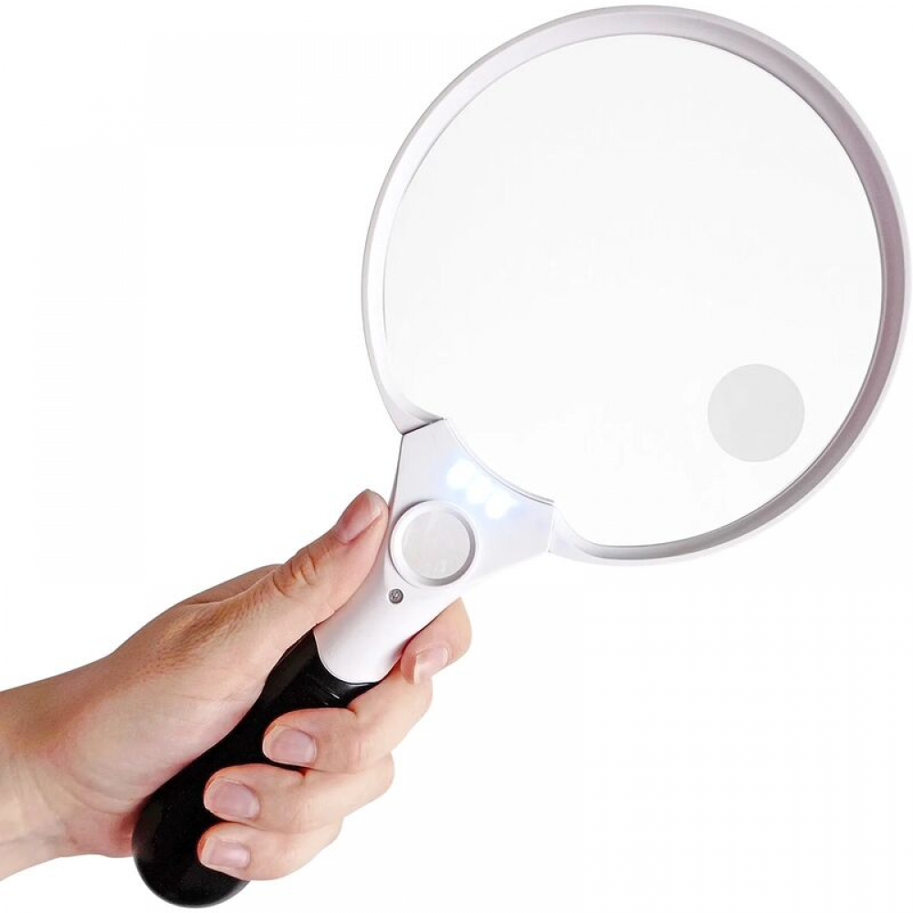 Duże lupy z oświetleniem LED – lupy 2x, 4x, 25x – najlepsze duże lupy z oświetleniem.