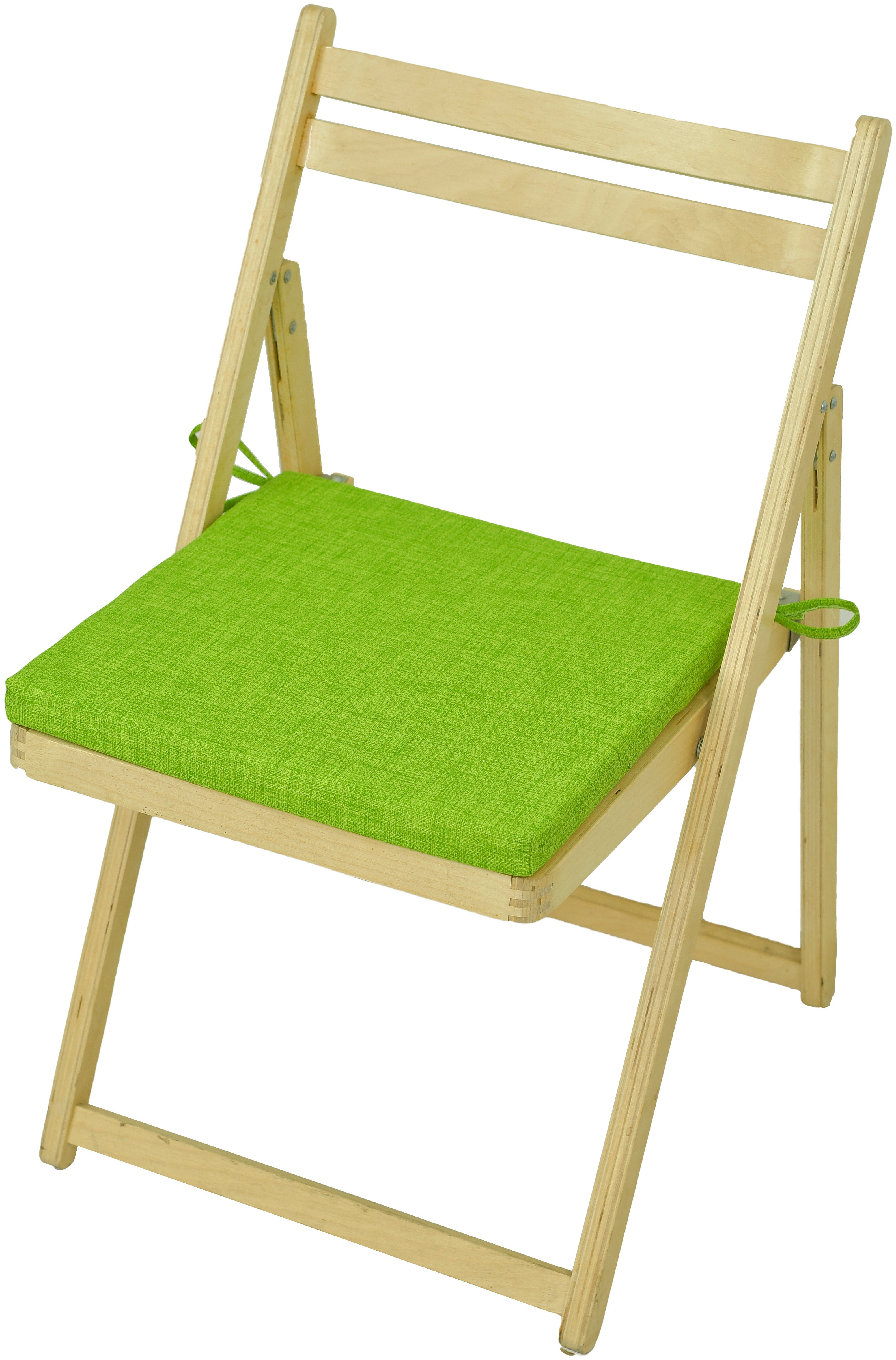 Zestaw poduszek na krzesło kwadratowe AMPO 40x40 cm limonka 4 szt. - 5