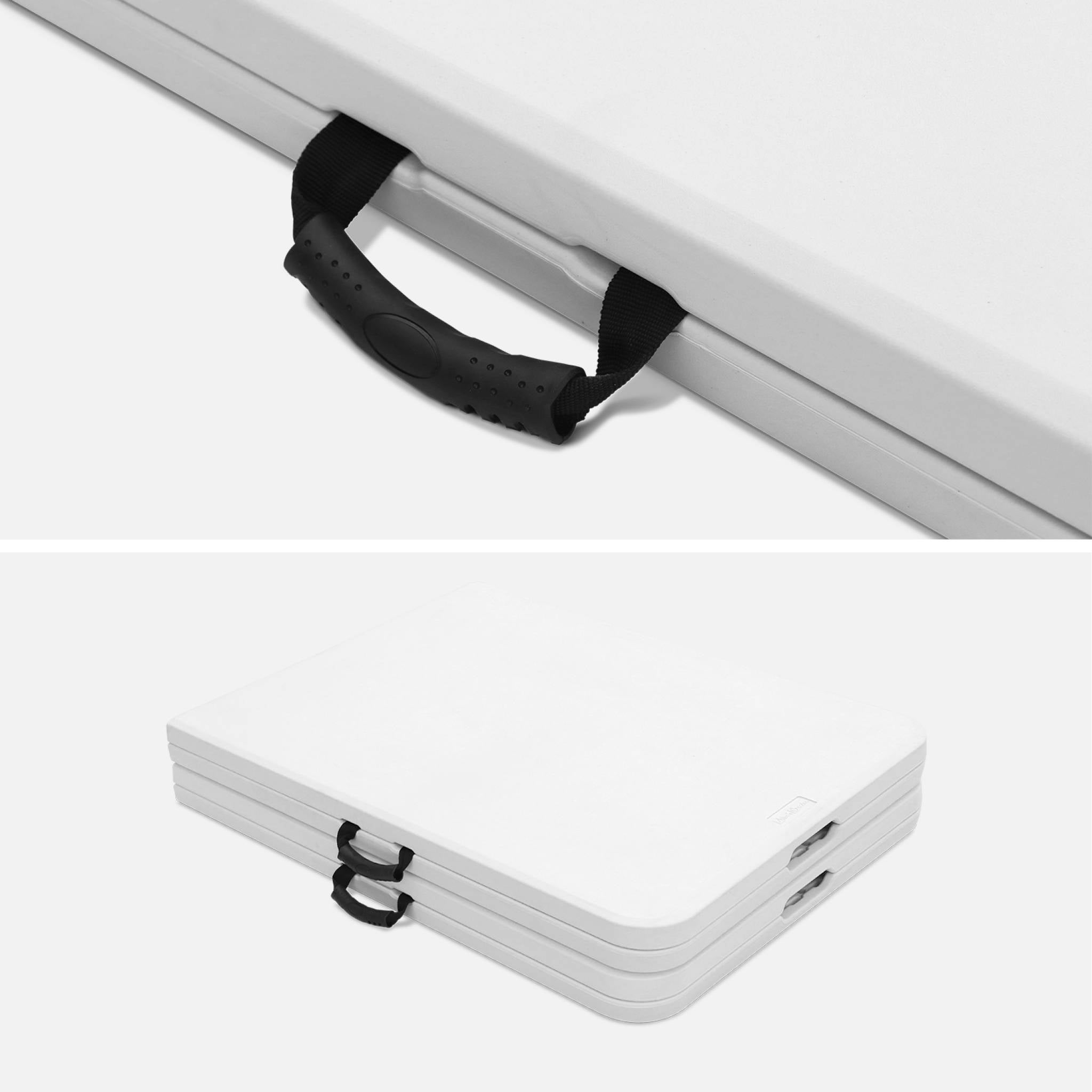 Table de pique-nique rectangulaire en Acier Blanc 12 places - 8