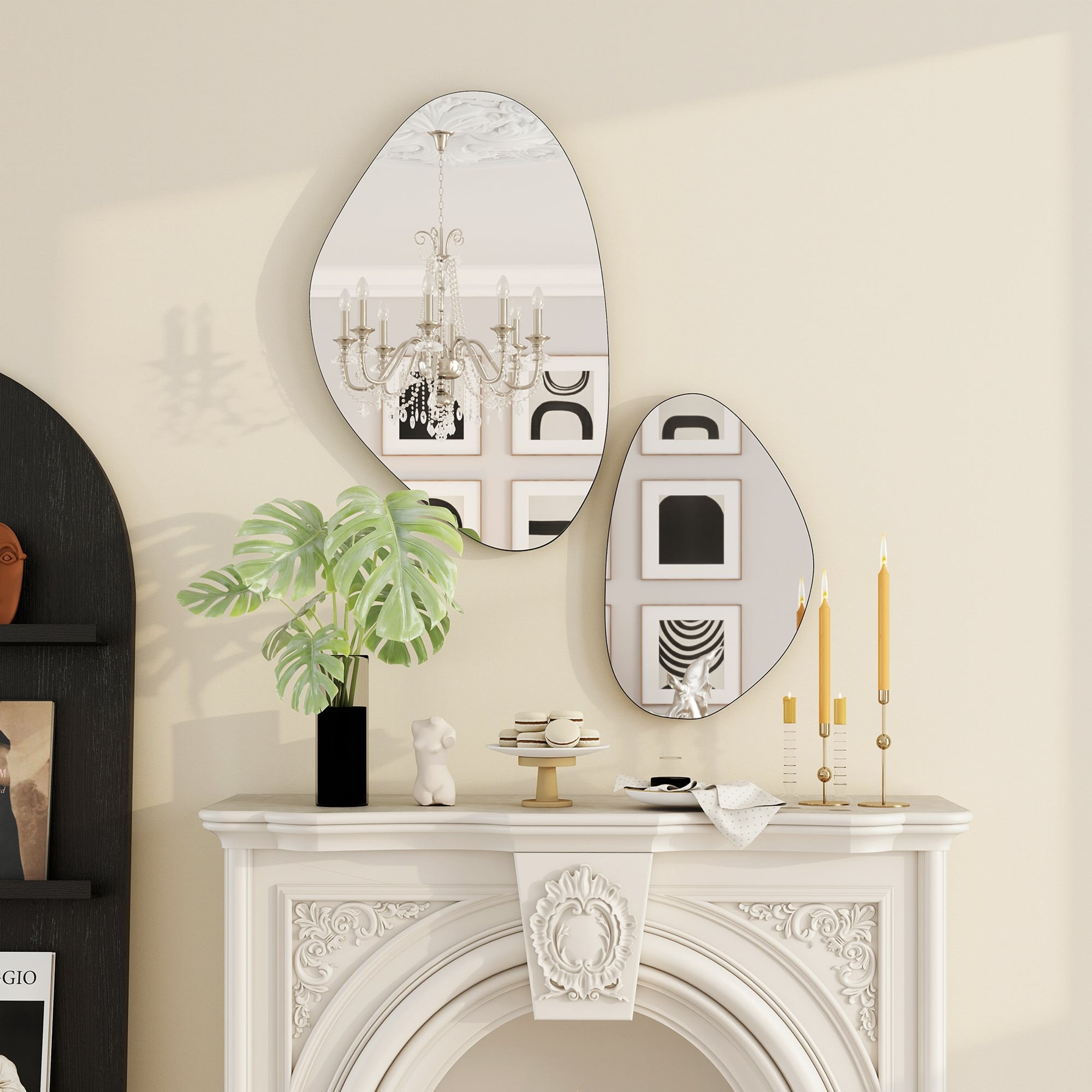 Lot de 2 miroirs muraux verre HOMCOM - 9