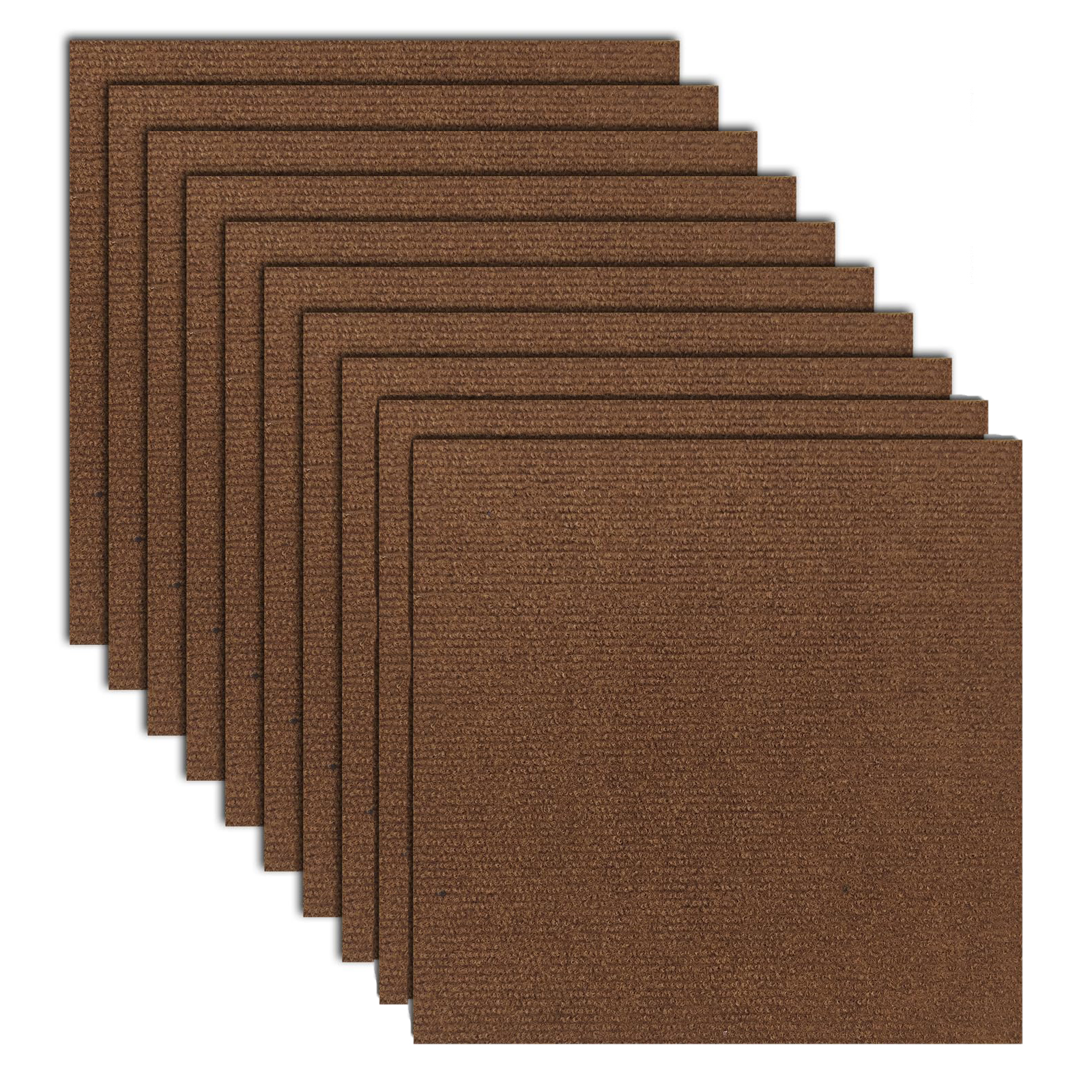 10 piezas tapete autoadhesivo marrón, tapete para piso extraíble y lavable sin mantenimiento, 40cm x 40cm