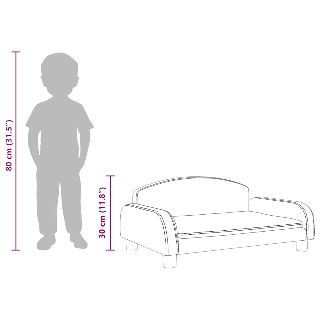 Maison Exclusive - Canapé pour enfants gris foncé 70x45x30 cm tissu - 8