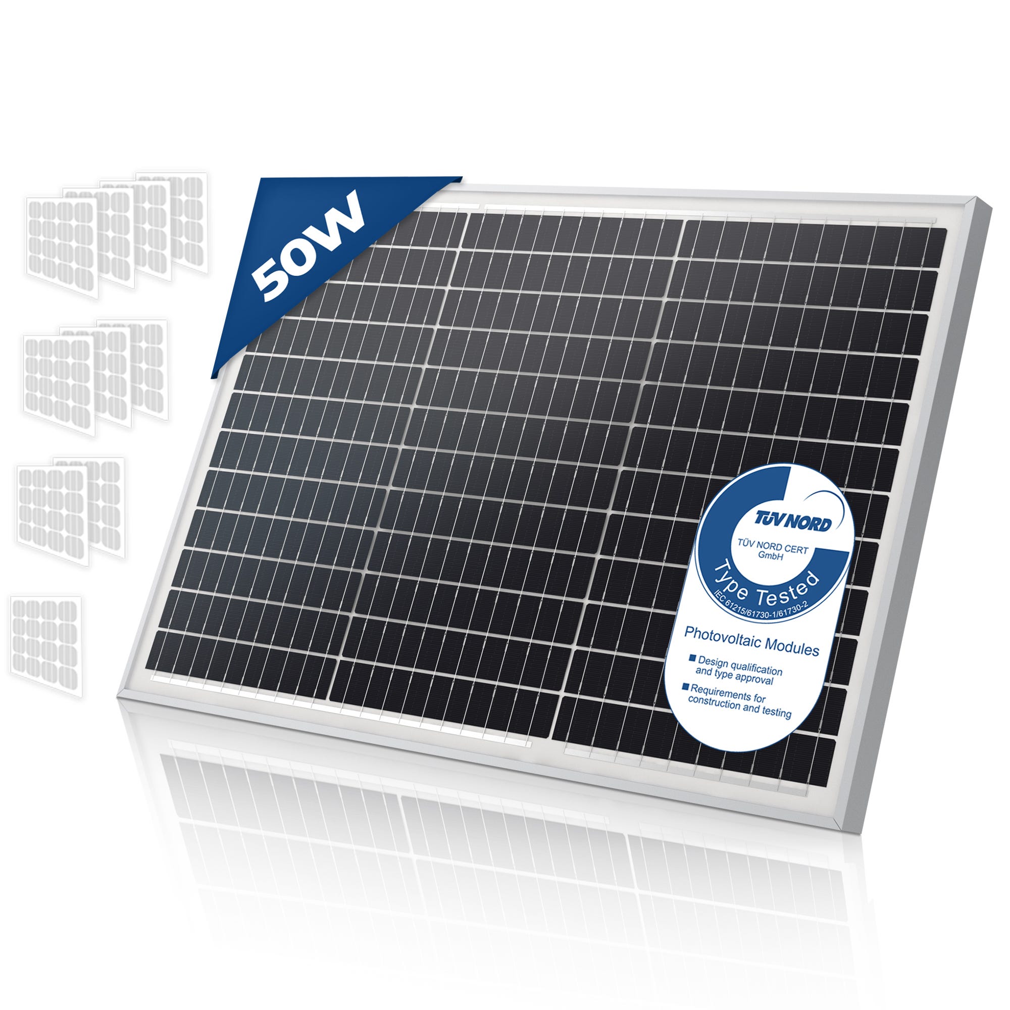 Solar Module 50w Panel solar fotovoltaico monocristalino, para baterías de 12 v ...