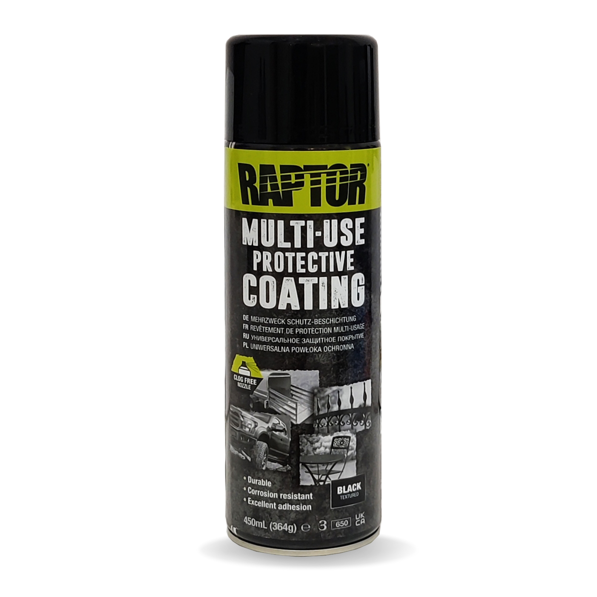 Peinture En Aérosol Raptor 1K Noir 450 Ml | Leroy Merlin