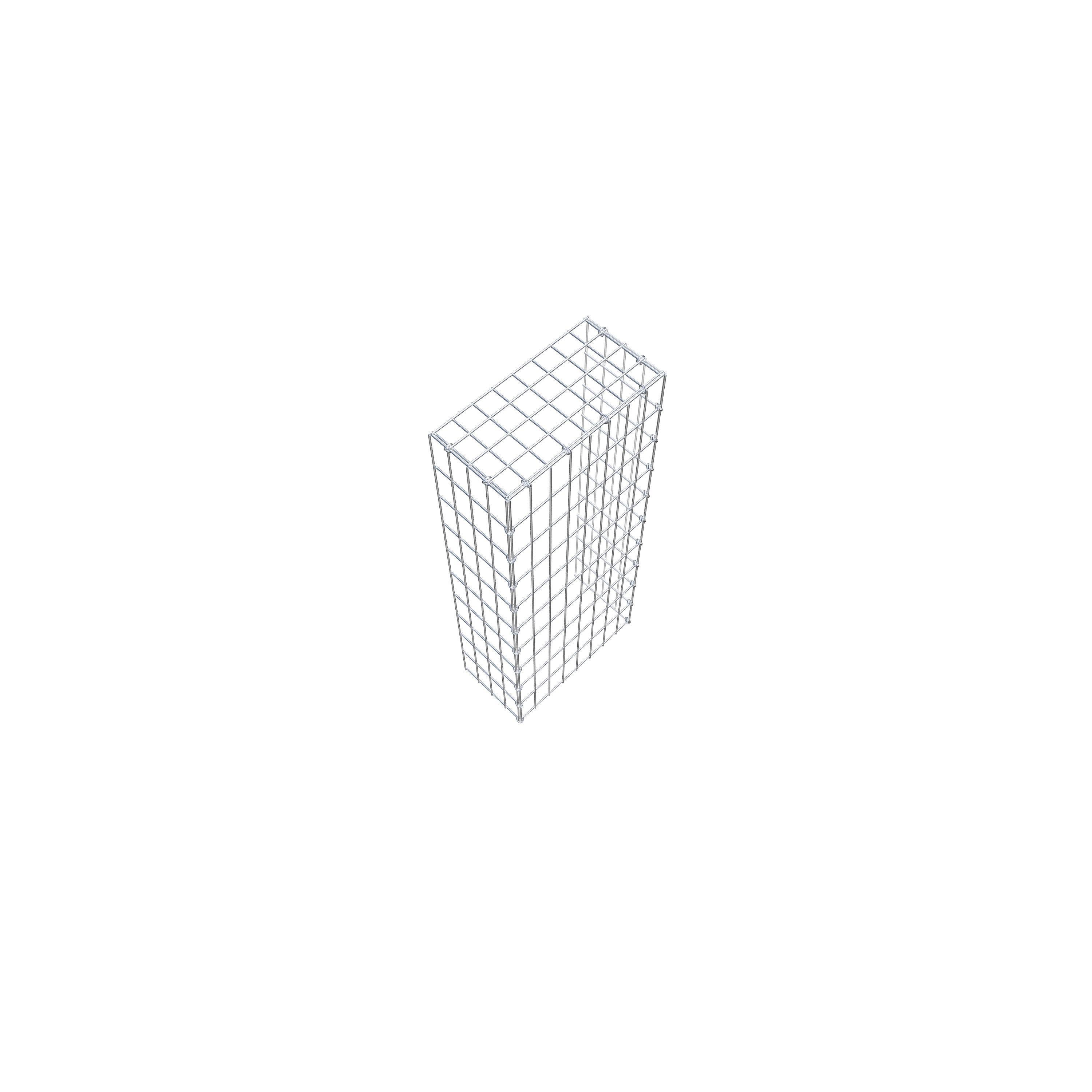 Gavión para ampliar y apilar, 100x20x40cm (LxHxP), malla 5 x 10cm, sin rejilla frontal ni inferior - 4