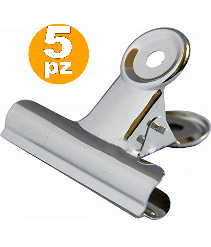 6 Pinze Chiudisacchetto In Acciaio Inox Da 10 Cm - Chiusura Ermetica Per Sacchetti Caffè E Alimenti - Conservazione Fresca E Duratura