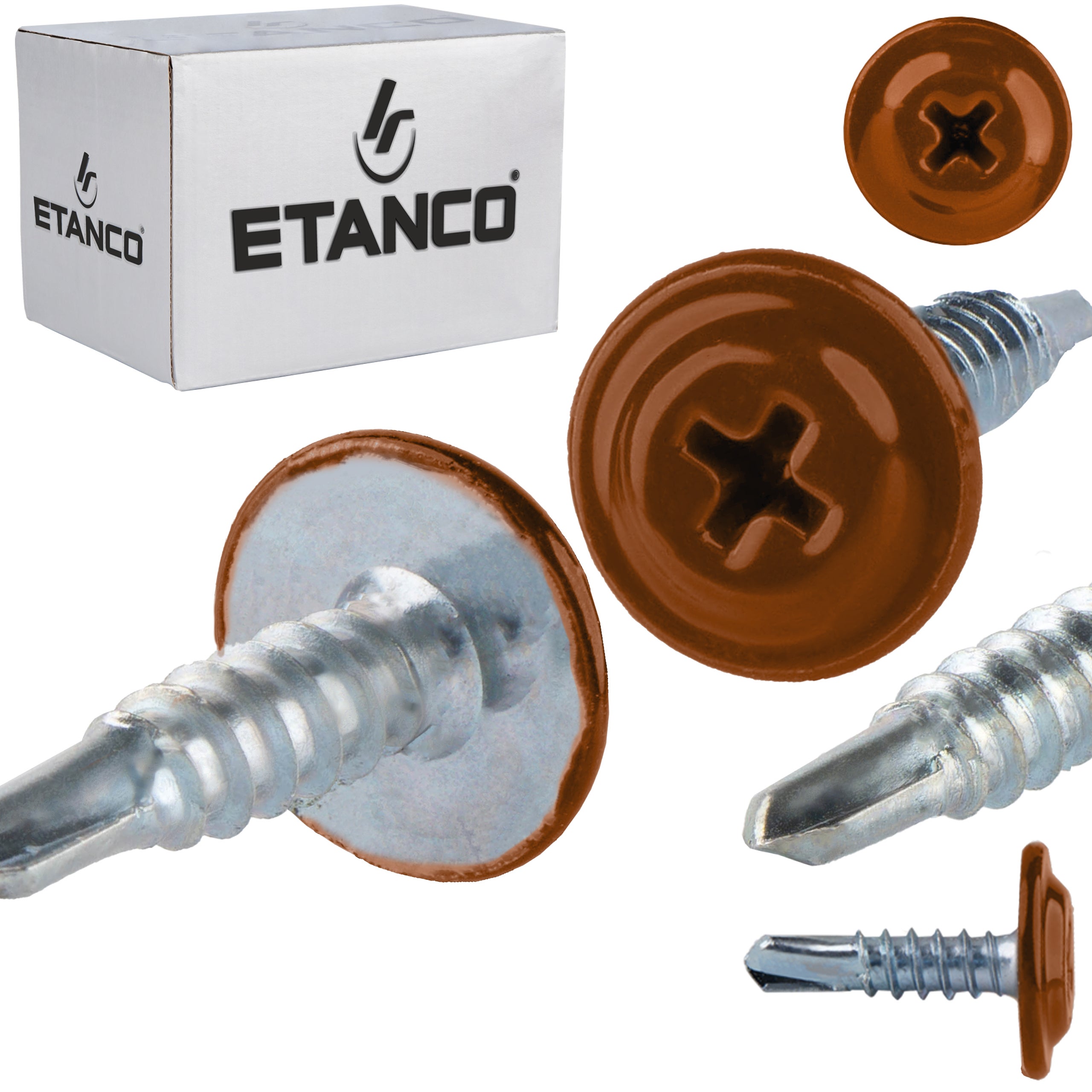Wkręty podkładkowe Etanco GM-B 4,2x16 mm samowiercące RAL 8004 250szt