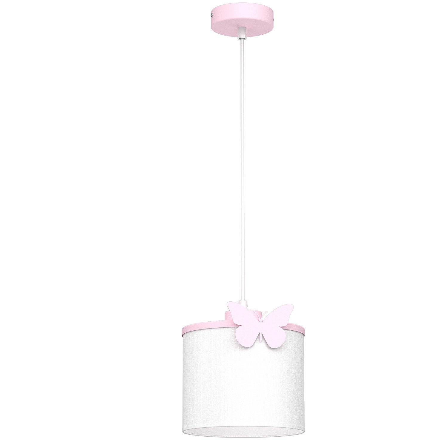 Lampa wisząca Sweet biało-różowa 1 x E27 x 15W wym: 115 x 18 x 18 cm Luminex