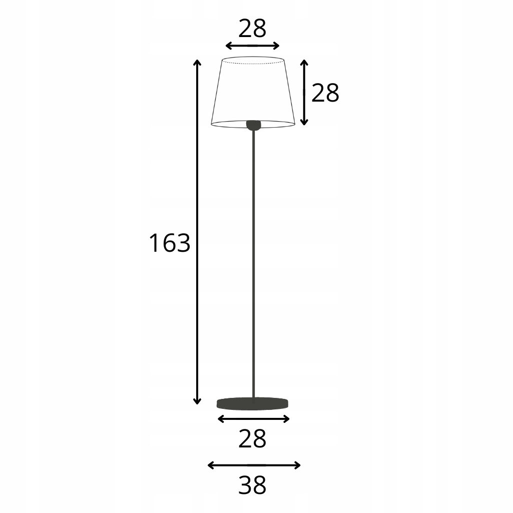 Lampa stojąca podłogowa z abażurem stożek BLUES - 5