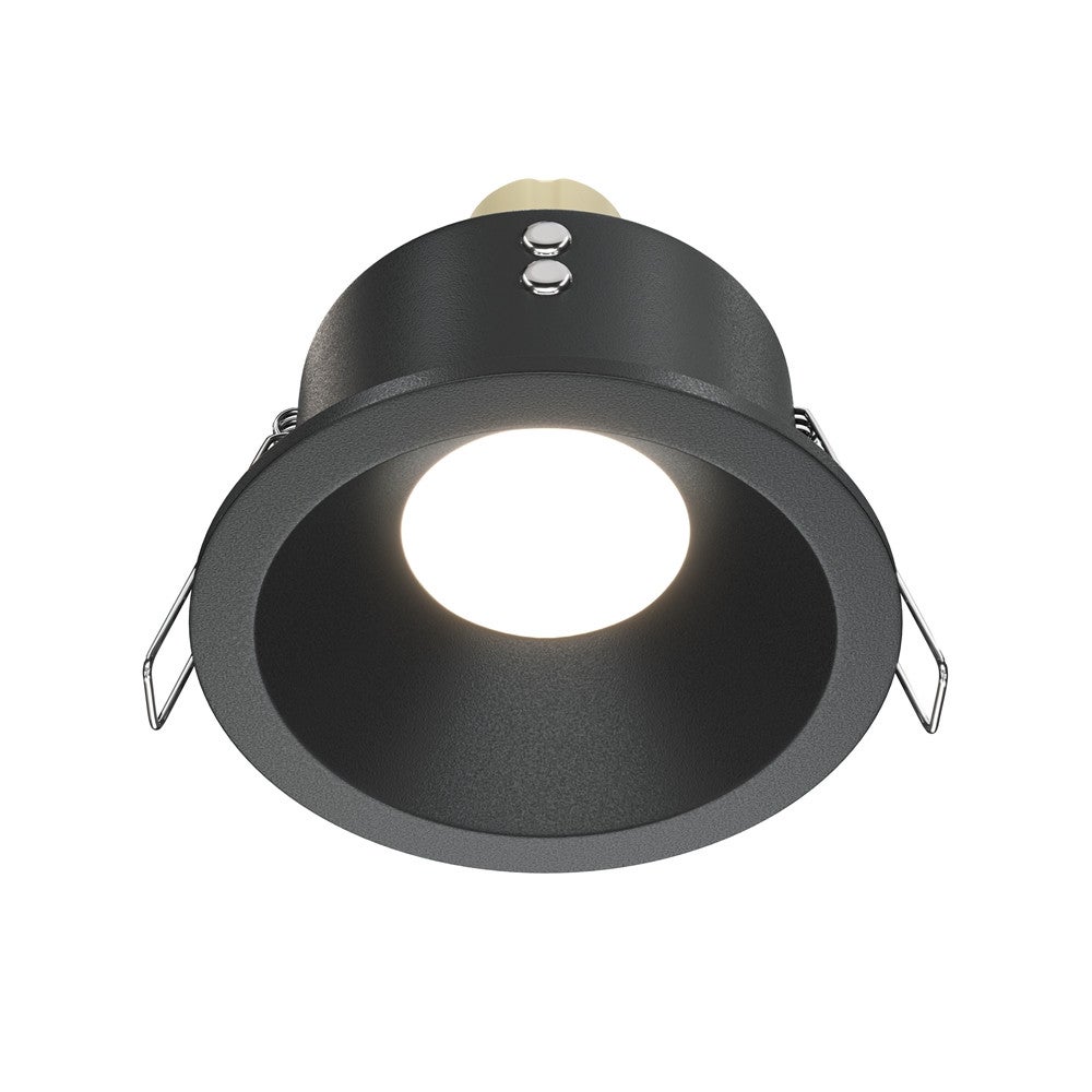 Oprawa sufitowa wpuszczana podtynkowa Zoom czarna 1xGU10x50W okrągła IP65 wym: 4,5 x 8,5 x 8,5 cm aluminium Maytoni