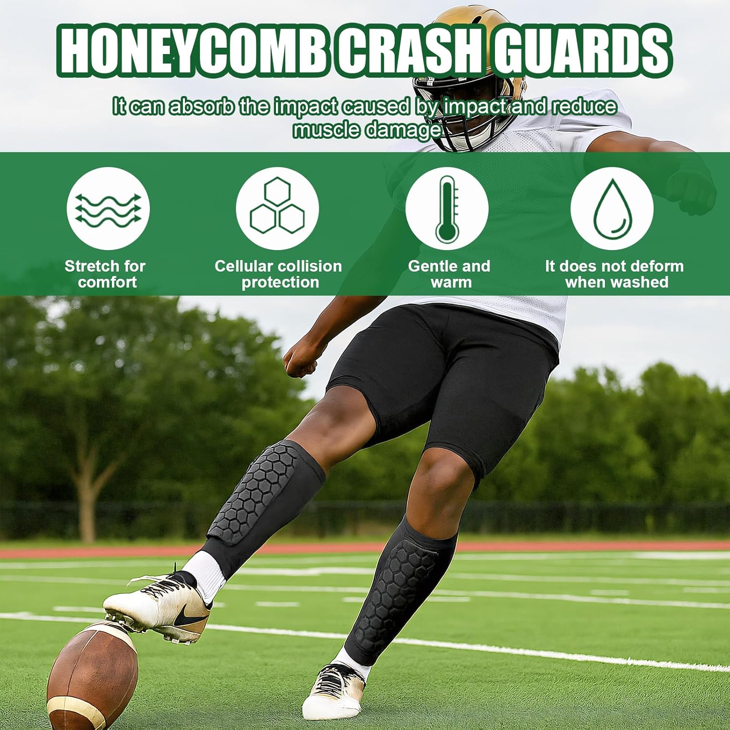 Un paio di parastinchi da calcio e da sci, adatti a persone di peso inferiore a 45 kg. - 4