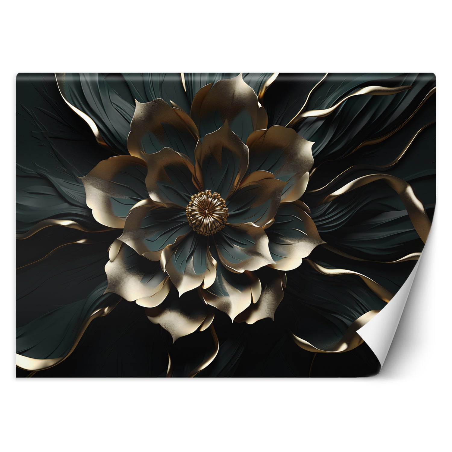 Fototapeta, Złoty kwiat glamour 350x245