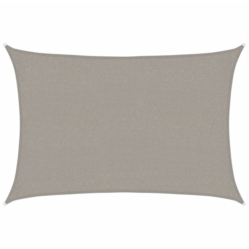 Żagiel przeciwsłoneczny prostokątny, jasnoszary HDPE, 160 g/m², 2x3 m - COMFORTXL