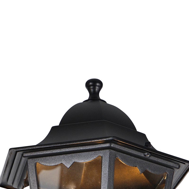 Qazqa classic-antique lanterne extérieure pour jardin - Havana - noir, max. 60w, e27, 220cm, IP44, à 2 lumières - 5