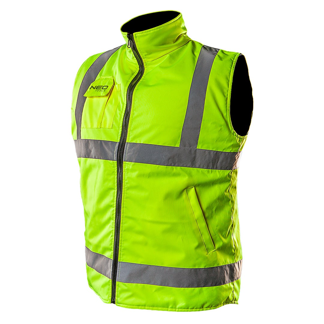 Vesta lucru,impermeabila, doua fete, una reflectorizanta, galben,marime S (48) 81-520-S