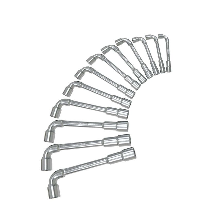 Zestaw kluczy nasadowych KS TOOLS 12 sztuk 7-24 mm główka zgięta 90°