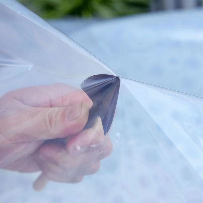 Bâche transparente imperméable multifonctionnelle, bâche en PE imperméable, résistante au vent, adaptée à une utilisation extérieure, 3 m x 4m - 3