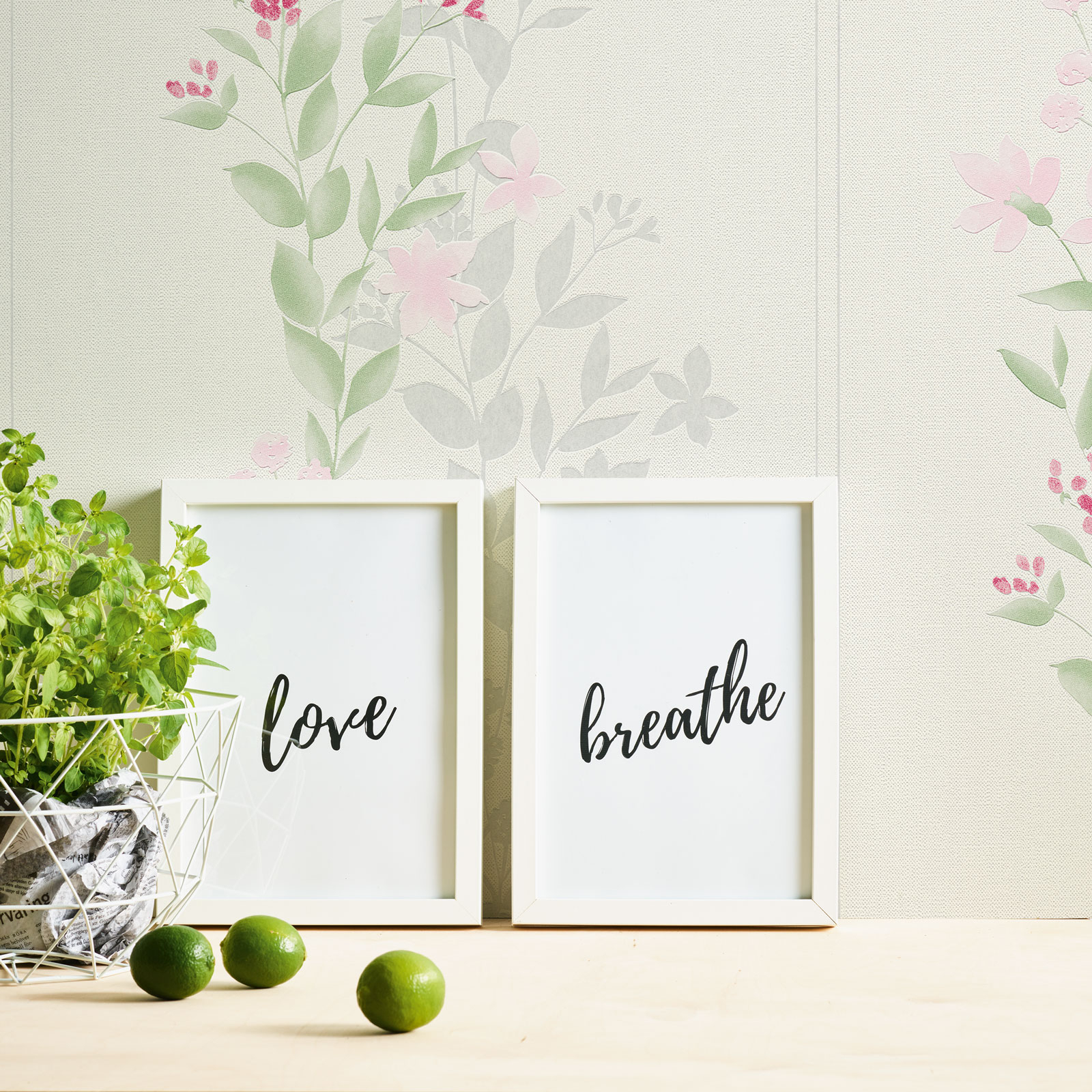 Papel pintado verde, rosa, rojo y gris papel pintado flores y hojas para interior elegante papel pintado vinílico con estampado floral