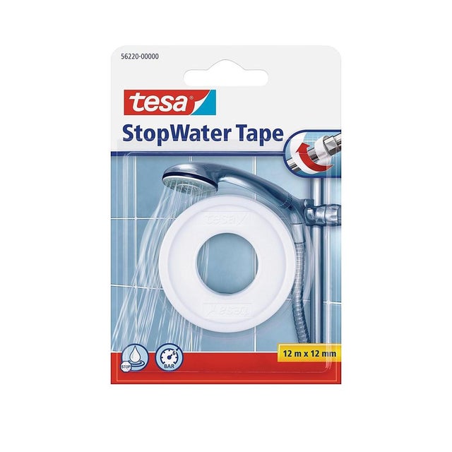 Ruban étanche en téflon StopWater Tesa blanc 12m x 12mm