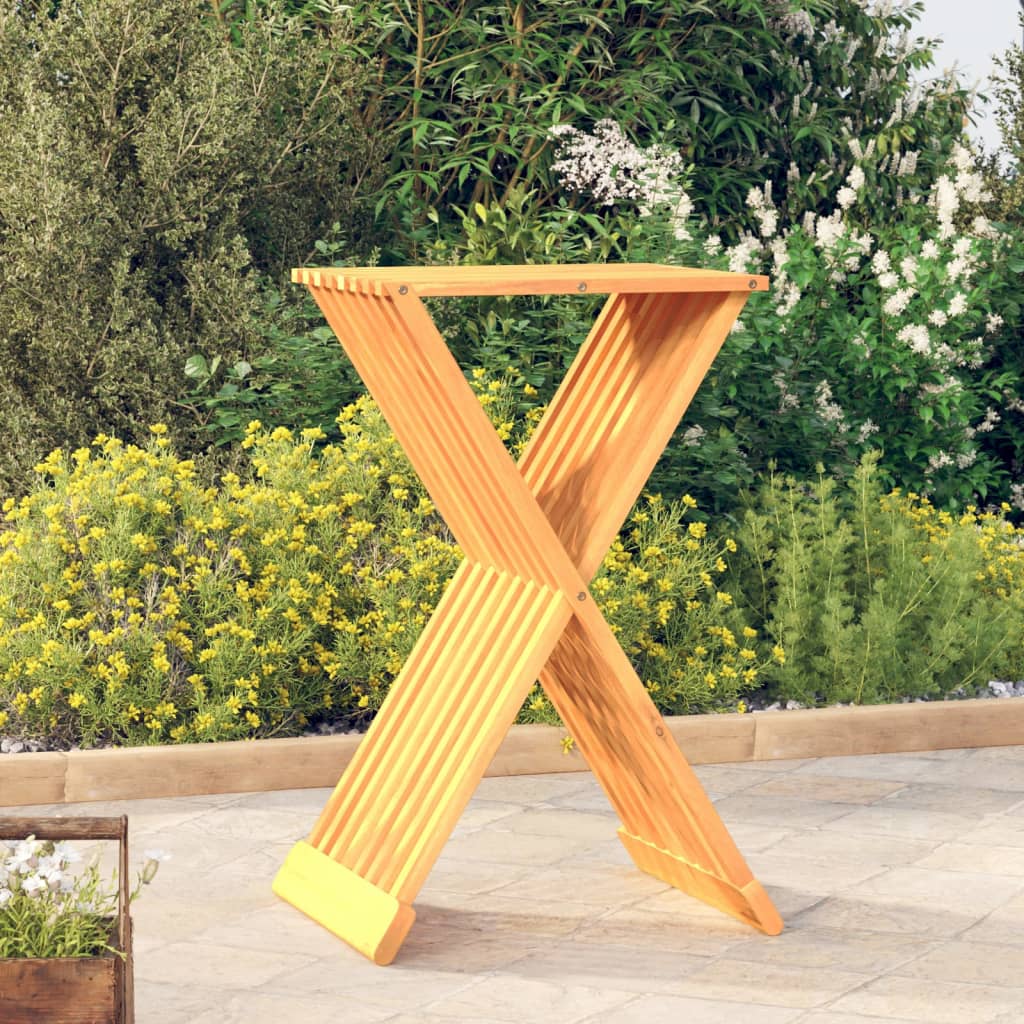 Tabouret Pliable En Bois Effet Bambou - Idéal Salle De Bain Ou Appoint - État Correct