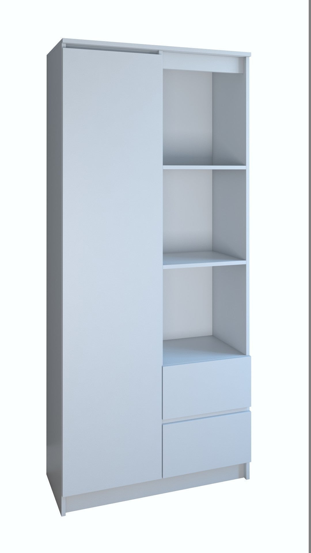 Regał Biurowy Topeshop RS-80 Bily Z Drzwiami Biały 35x80x180 cm