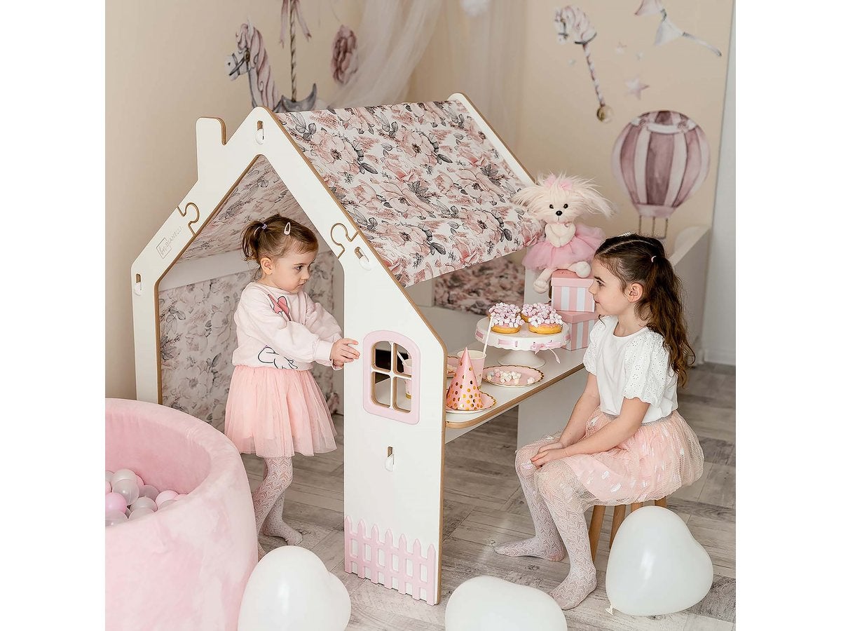 Casetta Per Bambini Outsunny In Legno - 151x112.5x142 Cm, Con Staccionata E Finestre, Blu