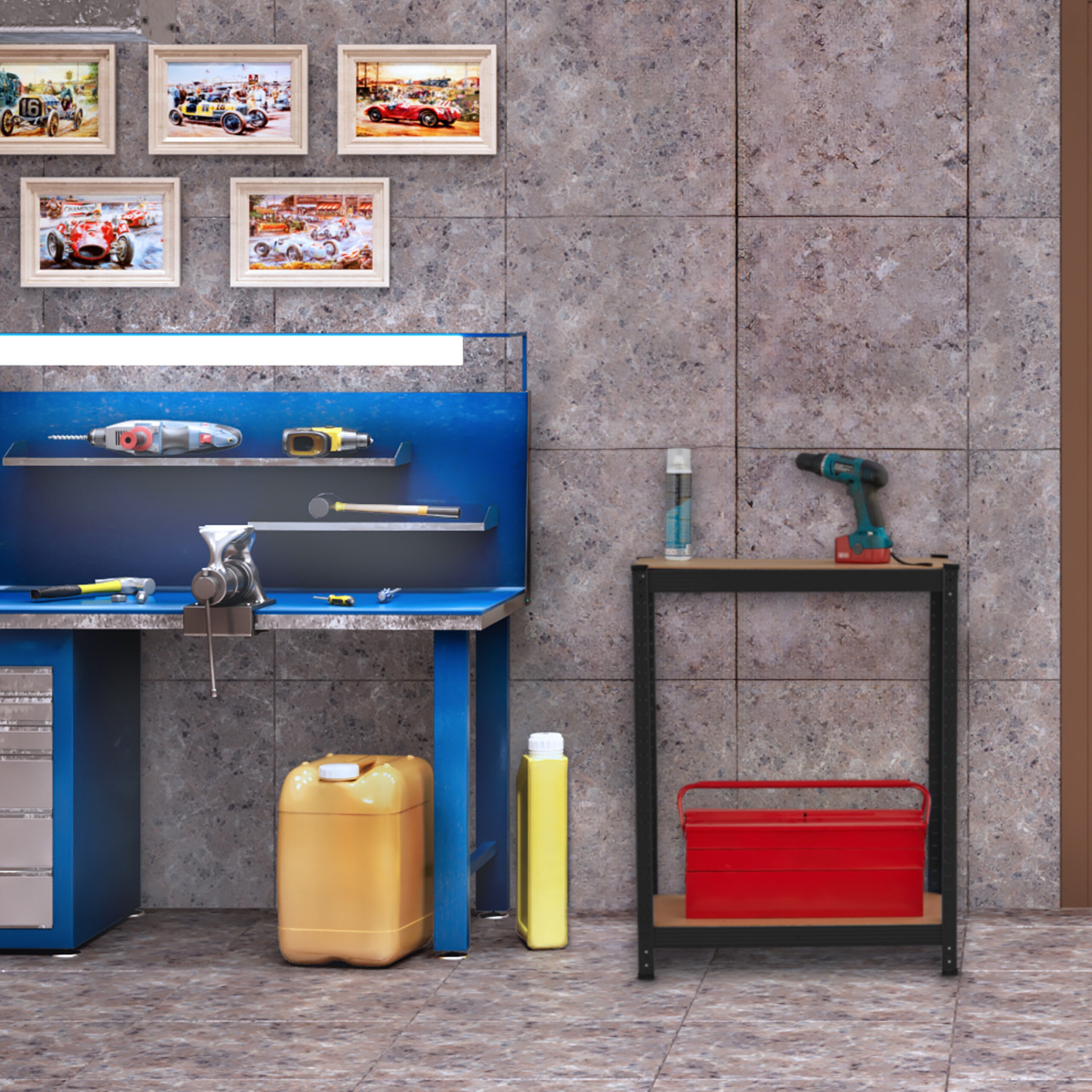 Relaxdays Scaffale In Acciaio, HLP 180 X 70x 45 Cm, 5 Ripiani Ad Alta