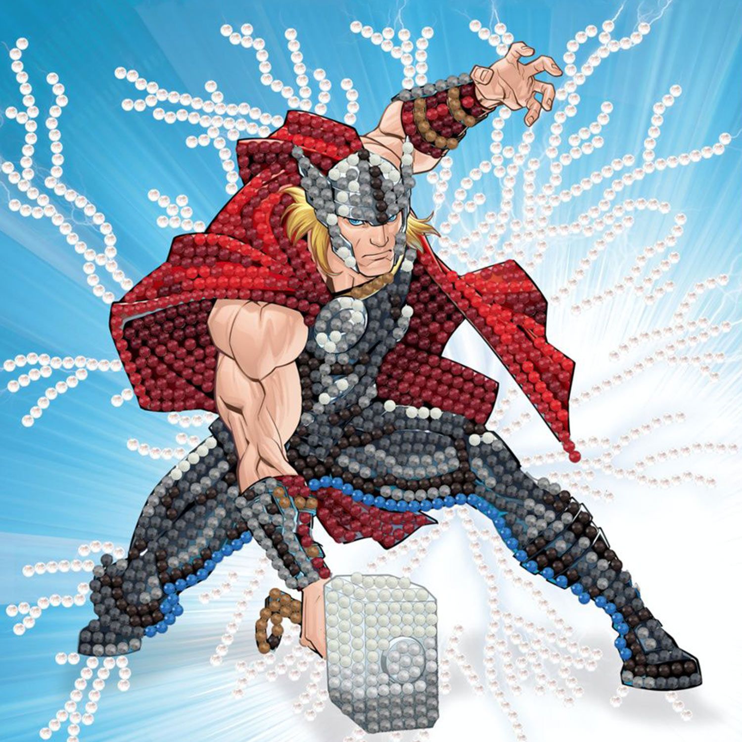 CRYSTAL ART Biglietto di Auguri Fai da Te con Diamanti - Thor - 7 x 7' (18 x 18 cm