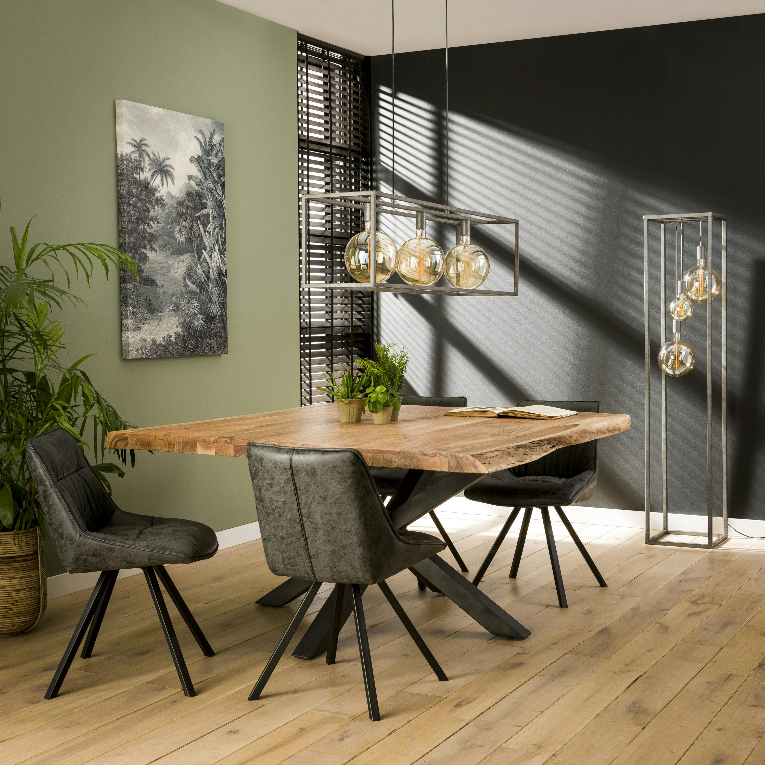 Table carrée 6 personnes en chêne massif brun pied mikado 130x130cm Oka | Maisons du Monde Table carrée 6 personnes en chêne massif brun pied mikado 130x130cm Oka | Maisons du Monde