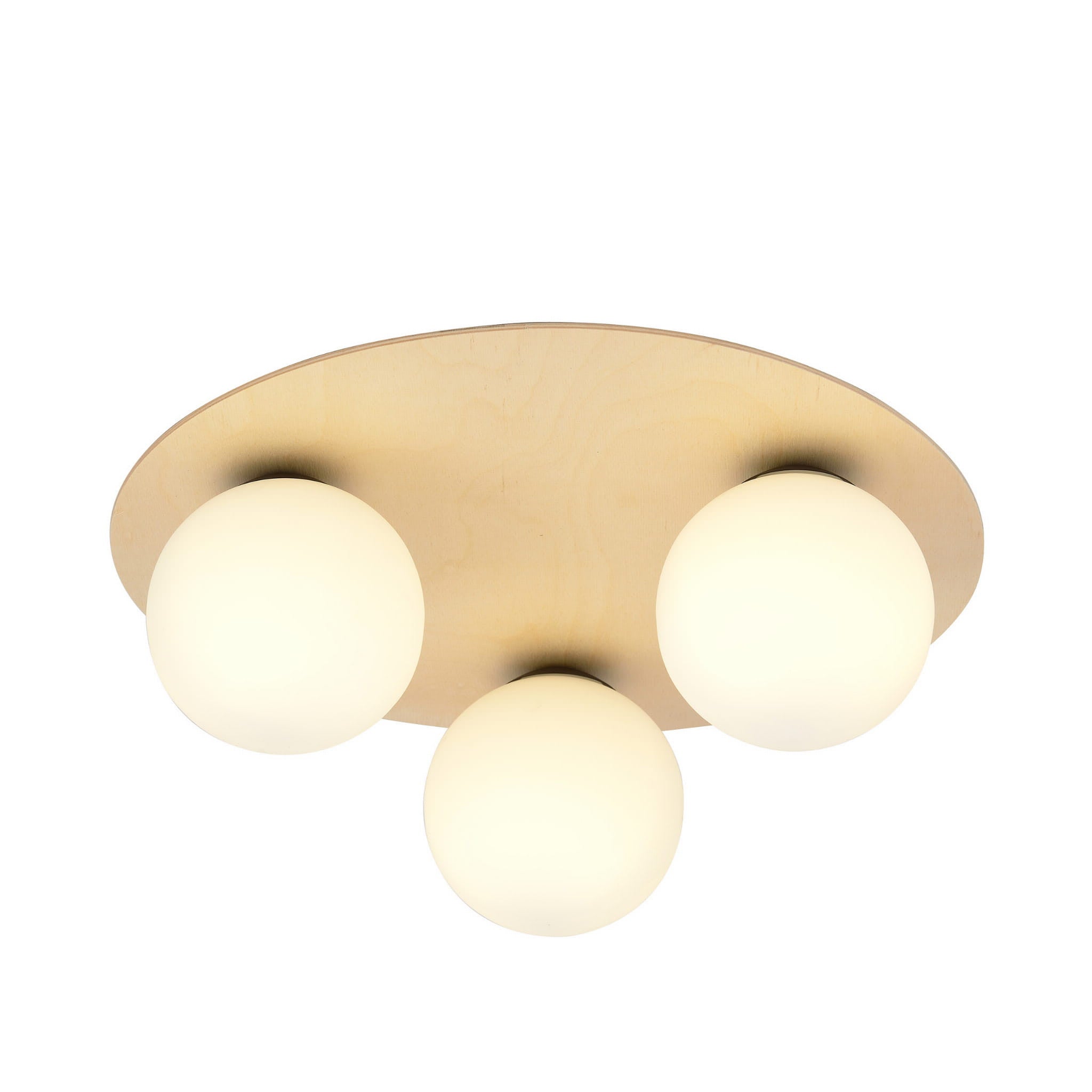 Lampa sufitowa Kenzo jasne drewno-biała 3xE14x10W wym: 20 x 40 cm metal Emibig