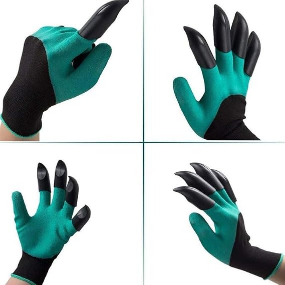 2 paires de gants de jardinage pour la plantation, gants de jardinage griffes pour femme - 3