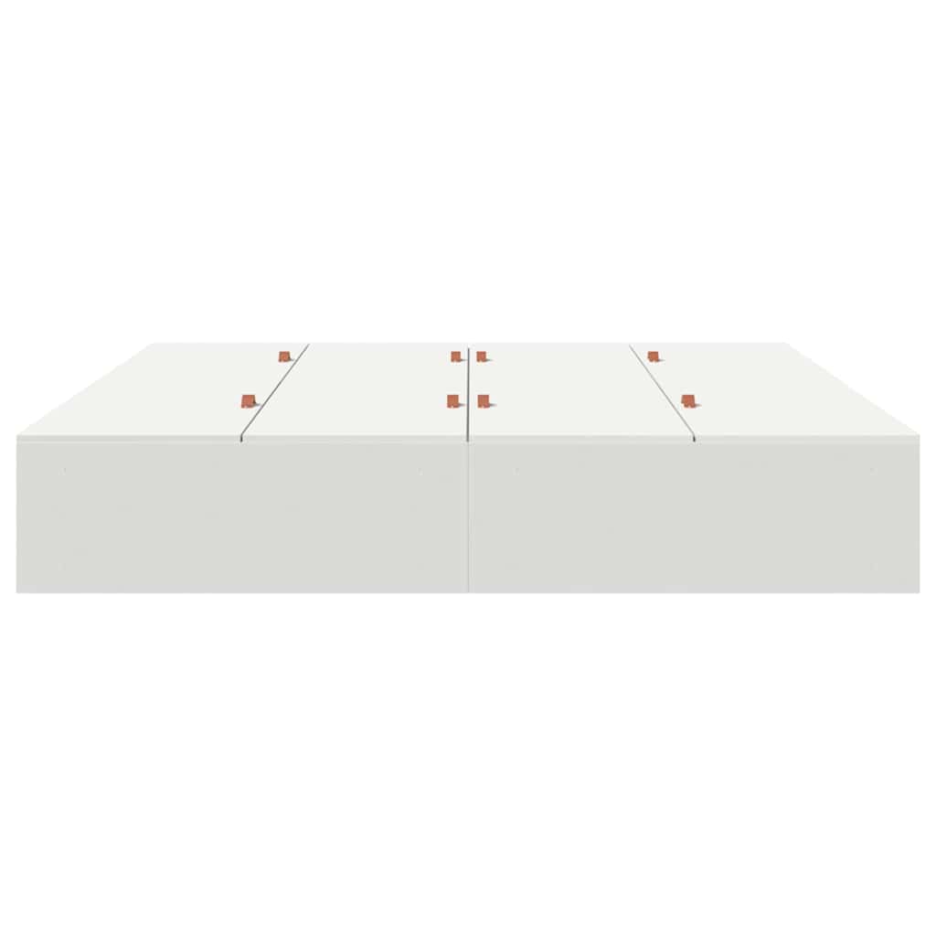 Cadre de lit avec rangement, blanc, pour la chambre, 200 × 200 cm - 6