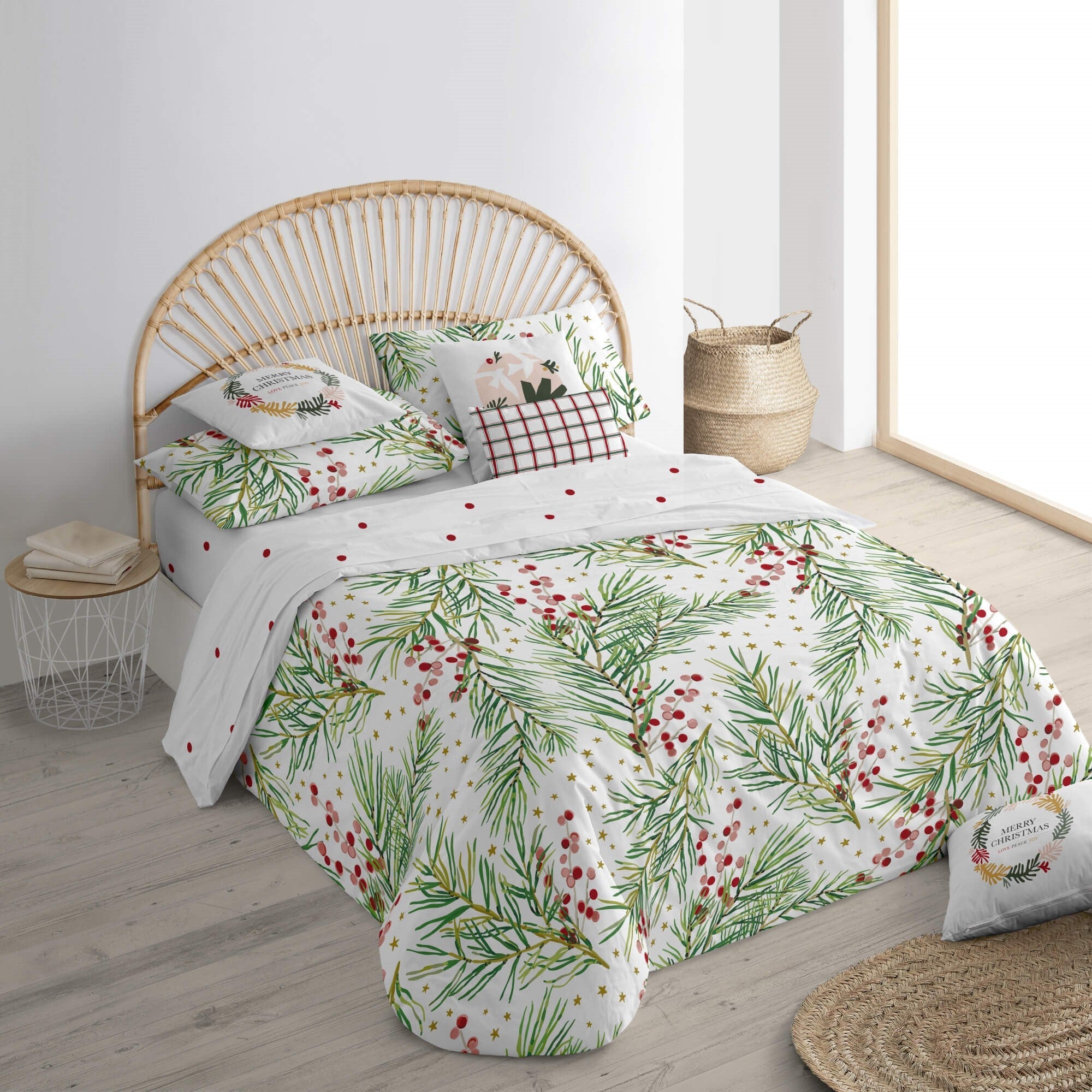 Housse De Couette 100% Coton Brossé Flanellette - Tailles Simple, Double, Roi, Motif Brossé