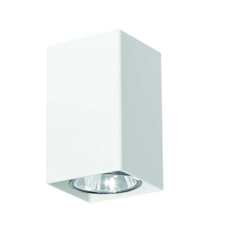 Reflektor sufitowy spot natynkowy Nero kwadratowy biały 1xGU10x40W wym: 6 x 6 cm metal Lampex