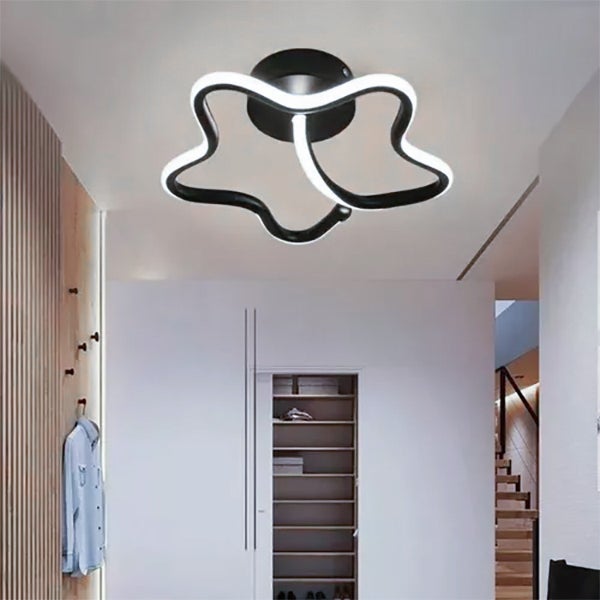 Lampa sufitowa LED, nowoczesna lampa sufitowa, kinkiet, oświetlenie dekoracyjne, światło białe 6000K (czarny)