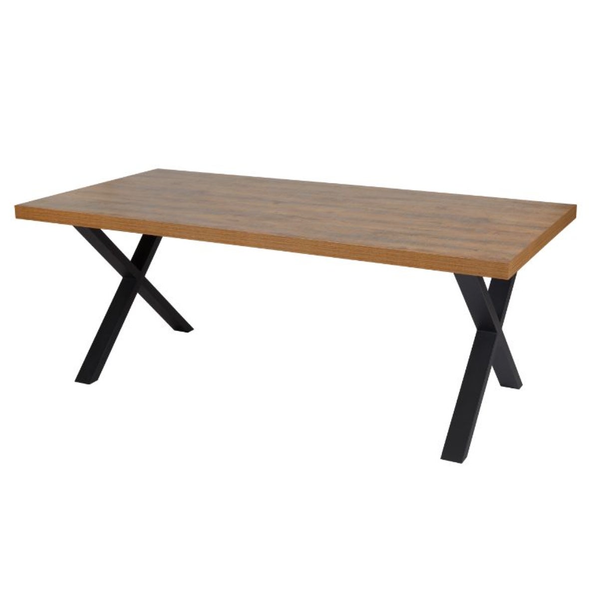 Salle manger complète bois et noir SAMANTHA (buffet + table 200cm) - 6