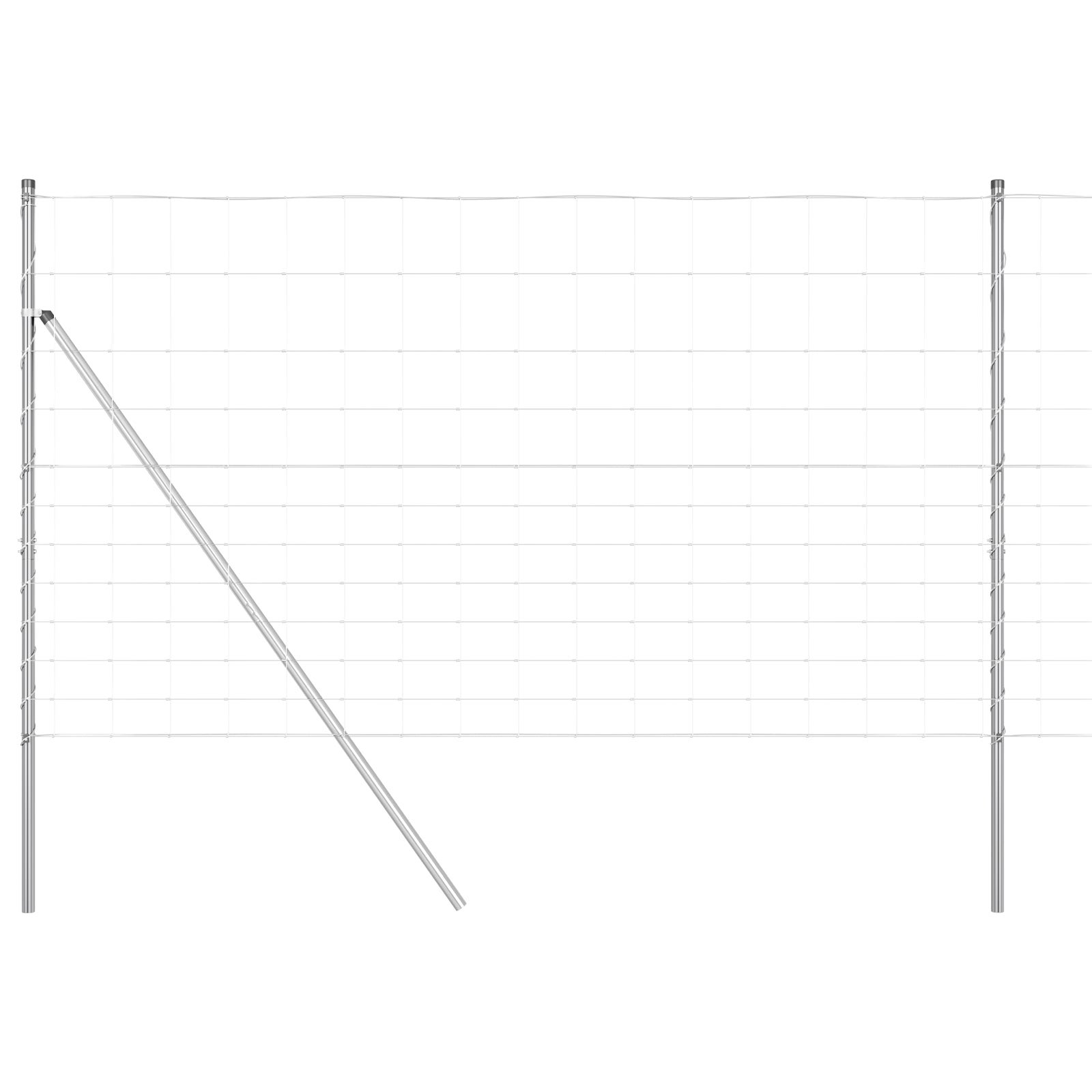 Słupek ogrodzeniowy. Galwanizowany 50 x 1,4 m Stal vidaXL