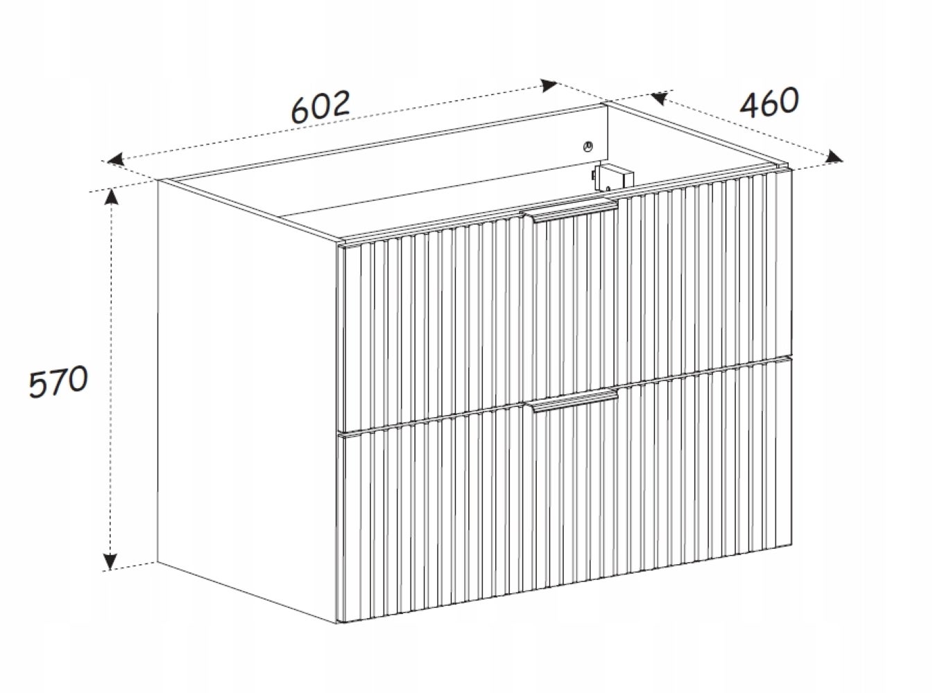 Meuble de salle de bain suspendu sous double vasque ADEL CHÊNE 120 cm - 5