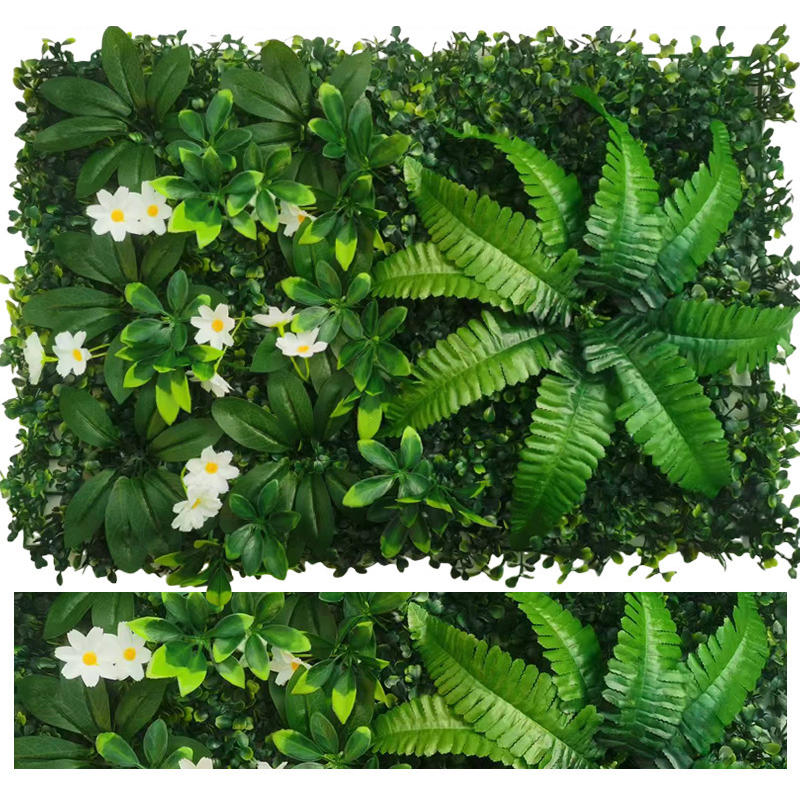 Sztuczna ściana roślinna, sztuczny żywopłot, ogrodzenie zapewniające prywatność z ochroną UV, tło z sztucznej zieleni, 60 cm x 40 cm