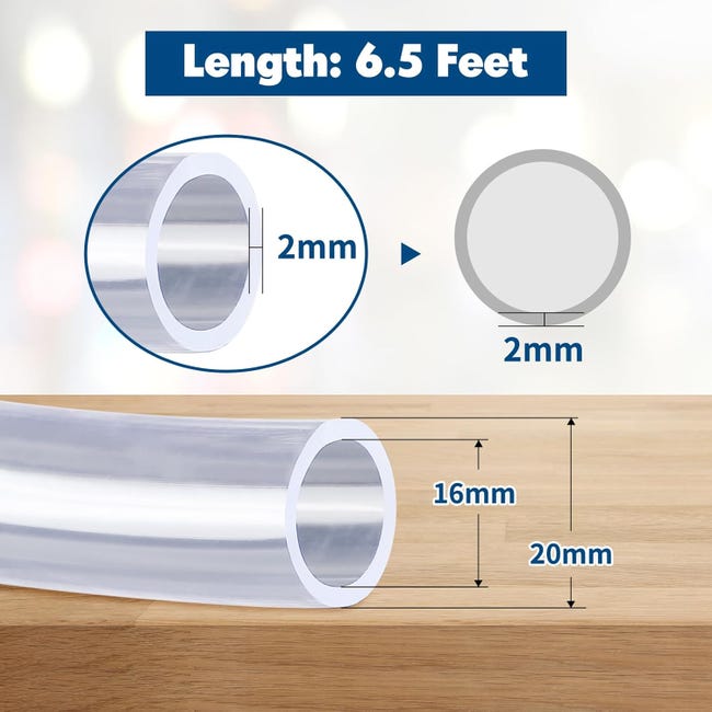 Tuyau En PVC 8mm Intérieur - 20m - Flexible Pour Aquarium, Carburant, Condensation - Haute Qualité