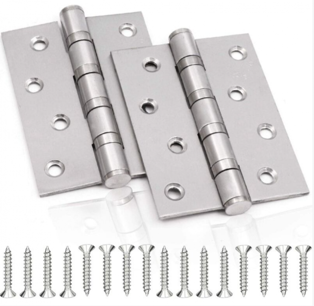 Anstore Cerniere Pieghevoli, 75 X 50 X 1,2 Mm, 8 Pezzi, In Acciaio Inox, Per Porte, Finestre, Armadi, 270°, Piccole Cerniere Per Porte Con 60 Viti, 16 X 3,5 Mm