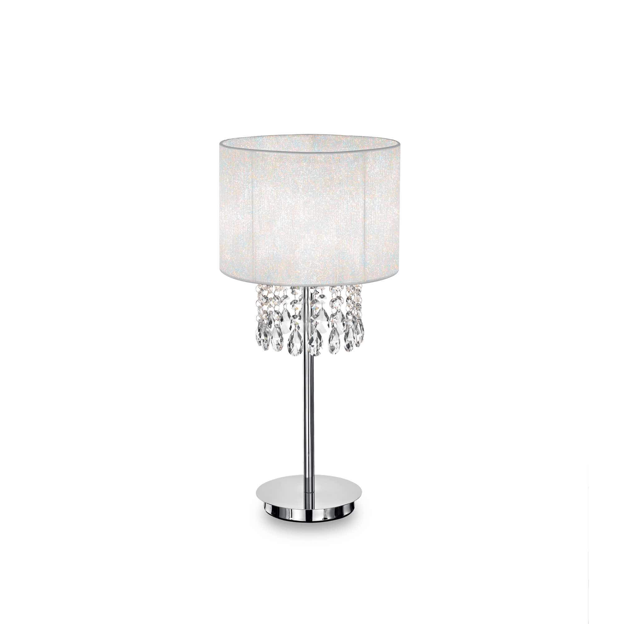 Ideal Lux  Lampe De Table Blanche En Cristal Opera 1 Ampoule , Leroy Merlin