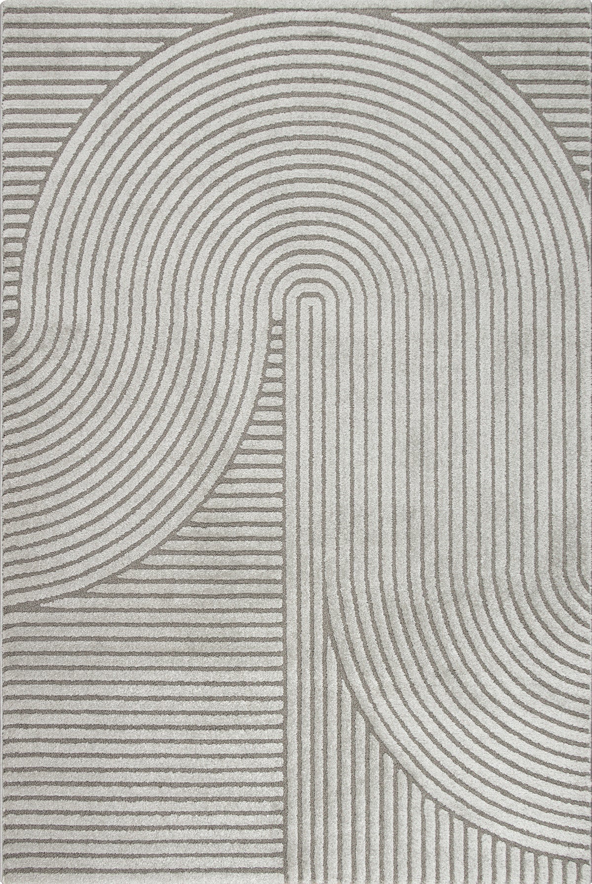 Tappeto Everest design moderno soggiorno arco curvo, Grigio, 200 x 290 cm - 8