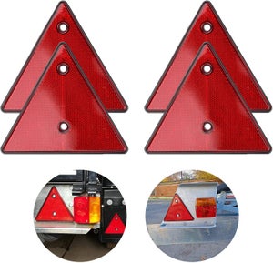 Yewseas Lot De 4 Catadioptres Jaunes E4 – 100x24x8 Mm – Adhésif, Pour Moto, Vélo, Scooter, Bateau – Sécurité Routière