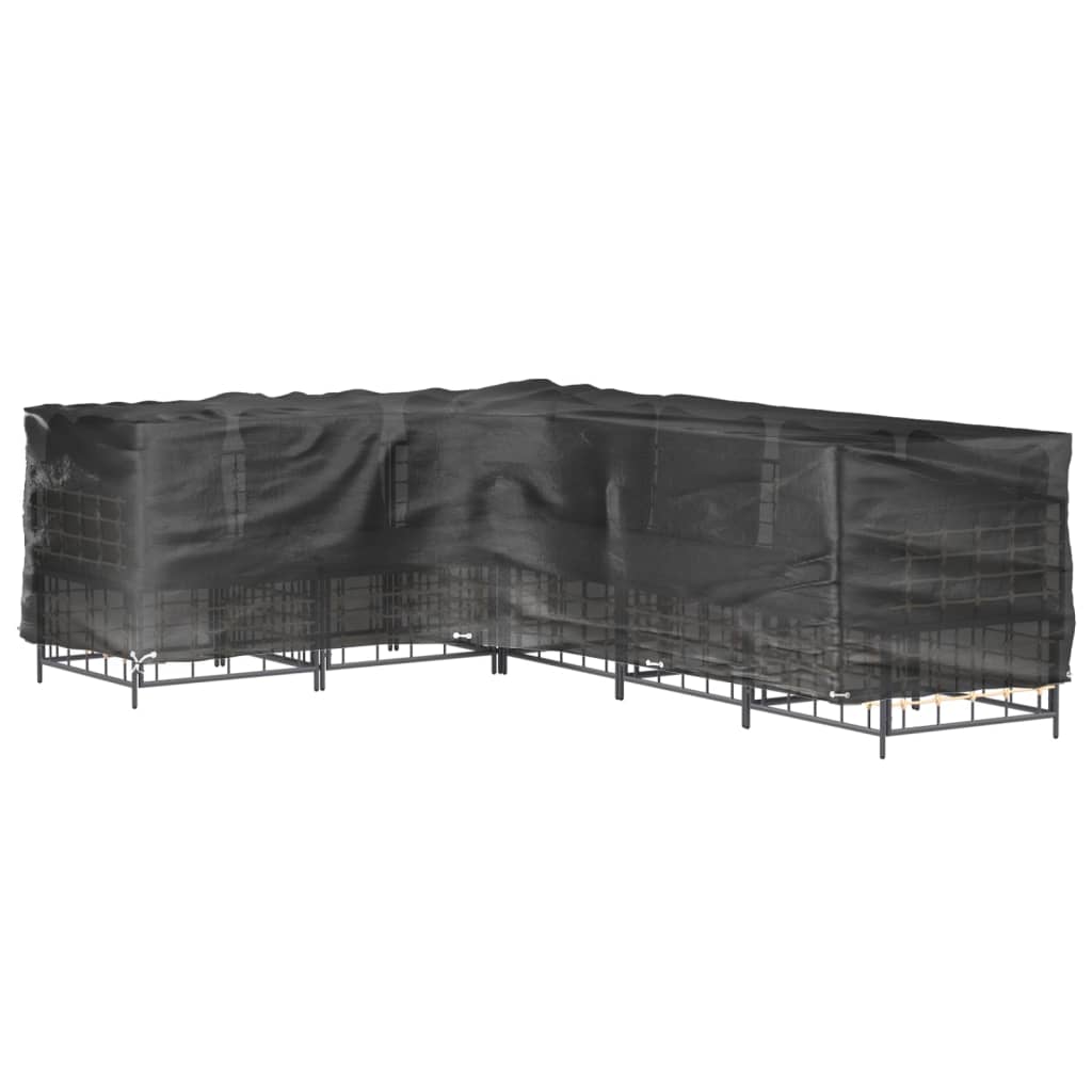 Funda para muebles de jardín forma de L 18 ojales 285x220x80 cm CFW80644 - 9