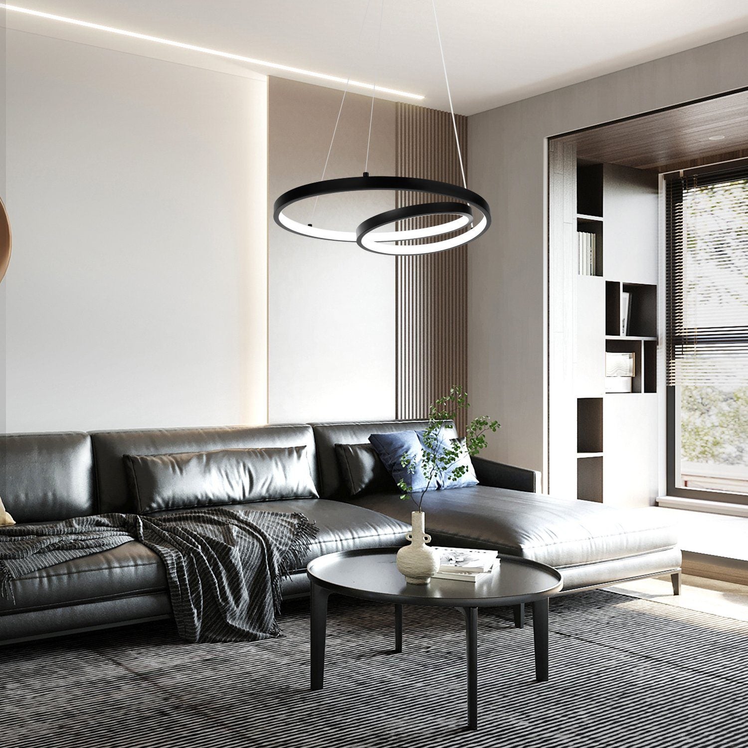 ZMH Lampa wisząca 40 cm, nowoczesny design do salonu, sypialni, kuchni i jadalni - 8