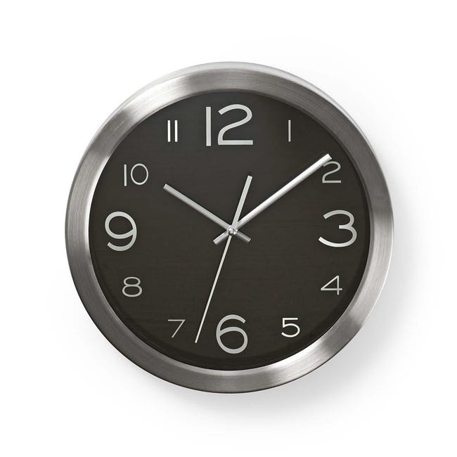 Nedis Orologio Da Parete | Diametro: 300 Mm | Acciaio Inossidabile Argento 30 Cm Orologio Da Parete 32081657 Nedis Orologio Da Parete | Diametro: 300 Mm | Acciaio Inossidabile Argento 30 Cm Orologio Da Parete 32081657