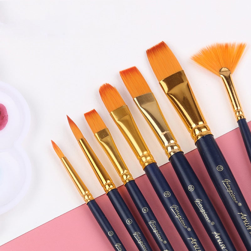 Ensemble De Pinceaux En Bois, 6 Pièces Pinceaux Pour Peinture Acrylique